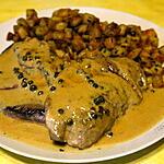 recette Steak de canard au poivre vert