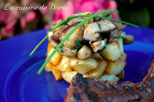 recette Duo de cèpes et pommes de terre sautées