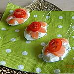 recette cuillères apéritive tzatziki, saumon et tomate cerise