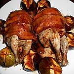 recette Cailles farcies foie gras garnies aux figues