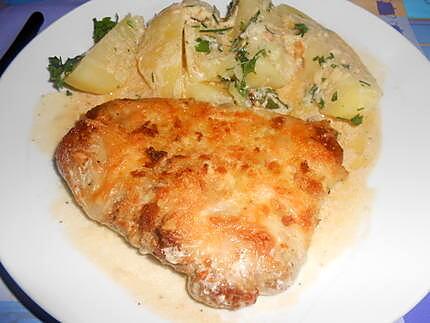 Côtes de porc gratinées alla mozzarella 430