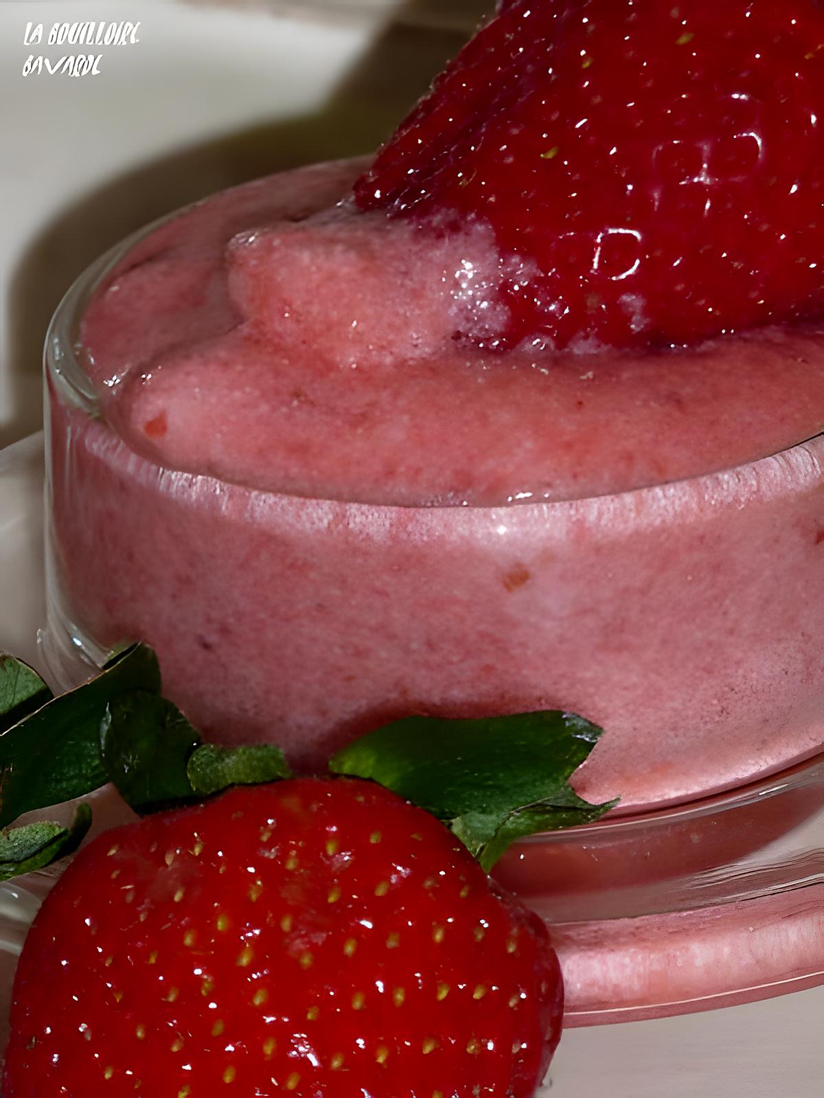 recette Mousse de fraises à la fleur d'oranger