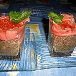 recette Verrine de lentilles et saumon fumé