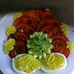 Tomate : recette Salade de tomate accompagné d'œuf dur