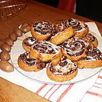 recette petits roulés aux chocolat et noix de pécan et grosses noix (aussi pour diabéthique)