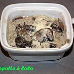 recette Cassolette d'escargots à la crème et aux champignons