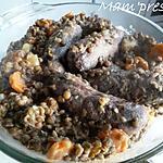 recette Lentilles vertes aux Pormoniers