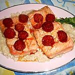 recette Pavé de saumon au chorizo