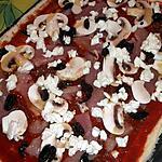 recette Pizza au jambon de dinde et champignons
