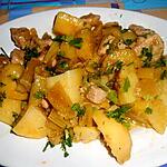 recette SPEZZATINI  DI   MAIALE  SEDANO   E  PATATE (sauté de porc céleri et pommes de terre)