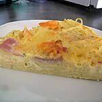 recette Tourte de pates au saumon-crevettes