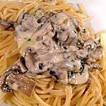 recette Pates aux champignons et à l'huile de truffes