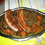 recette saucisses et lentilles à ma façon