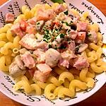 recette Pâtes au jambon de ferme Magistral et champignons