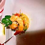 recette Gambas flambées au cognac et légumes croquants