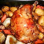 recette Epaule d agneau miel,épices et sa garniture
