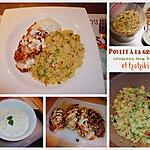 recette Poulet à la grecque, couscous aux herbes et Tzatziki
