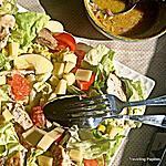 recette Salade de poulet au pamplemousse et à l'avocat:la cuisine comme un refuge