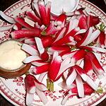 recette Radis roses a la croque au sel