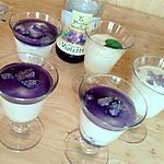 recette Verrine de mousse au fromage blanc violette