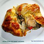 recette FEUILLETÉS AUX SAINT-JACQUES