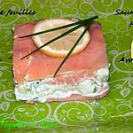 recette Mille feuilles de saumon et crudités