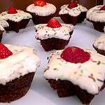 recette Muffins chocolat noisette, nappage chocolat blanc