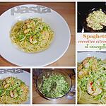 recette Spaghettis aux crevettes citronnées et aux courgettes