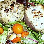recette Fondant d’aubergine au fromage de chèvre et aux pignons