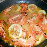 recette UNE PETITE ENTREE DE GAMBAS AU CITRON