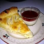 recette tarte aux poires et aux amandes avec pana cotta au coulis de framboises