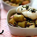 recette Rhubarbe pochée et crème fouettée