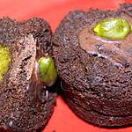 recette Brownies chocolat coeur pâte de pistaches