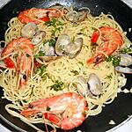 recette SPAGHETTADE  VONGOLE  E  GAMBAS