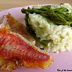 Oignon : recette Risotto aux asperges et ses petits filets de rougets