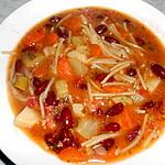recette MINESTRA  INCU U BATTUTU DI BASILICU (AVEC PATES)