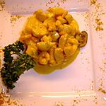 recette Poulet  en folie avec ses  crevettes ananas champignons