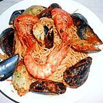 recette DUO MOULES FARCIES GAMBAS ET SPAGHETTI
