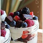 recette ~Trifle aux baies et au brownie~