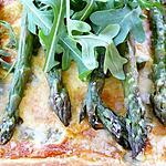 asperges : recette quiche d'asperges vertes à la roquette