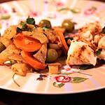 recette Tajine de dos de cabillaud, fenouil, citron et olives