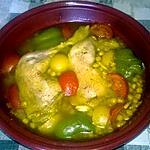 recette tajine aux poulets et pois chiches (pour 2 personnes)