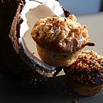 recette muffin gourmand lait de coco / banane/ noix de pécan