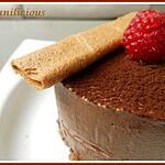 recette le crousti choco praliné et sa mousse choco framboises entières