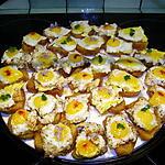 recette Canapés aux oeufs de caille
