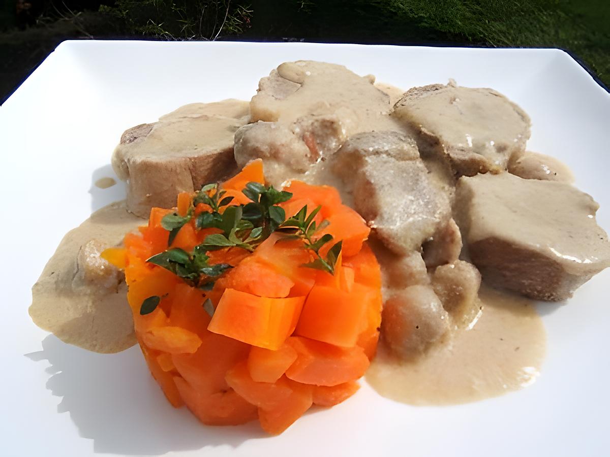 recette Filet mignon de porc à la crème d'amande et hym citronnelle