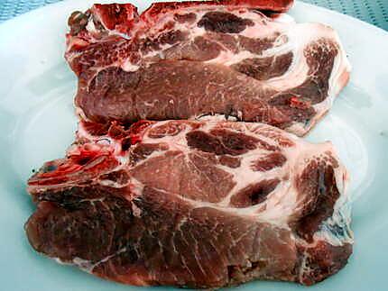 Échine de porc grillee et persillade 430