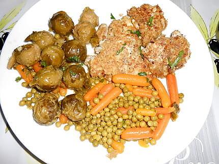 Cervelles de porc panées aux noisettes