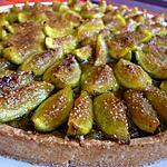 recette Tarte crème de noisettes, compote de figues et figues fraiches