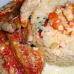 recette Filets de rouget et riz aux crevettes